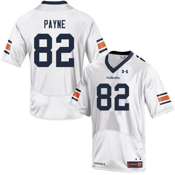 Men's Auburn Tigers #82 Cameron Payne White 2019 College Stitched Football Jersey